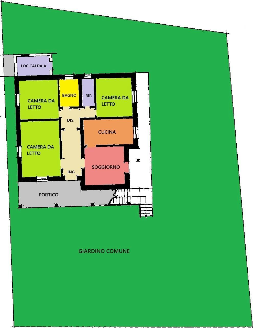 Foto 22 - Trilocale Via silvio Pellico, Alta Val Tidone - planimetria 1