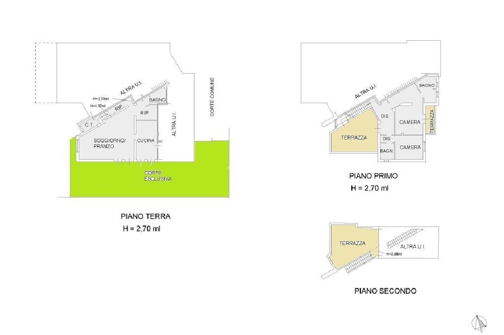 Portion of a house Via Ugo La Malfa, Castelfranco Emilia - floor plans 1