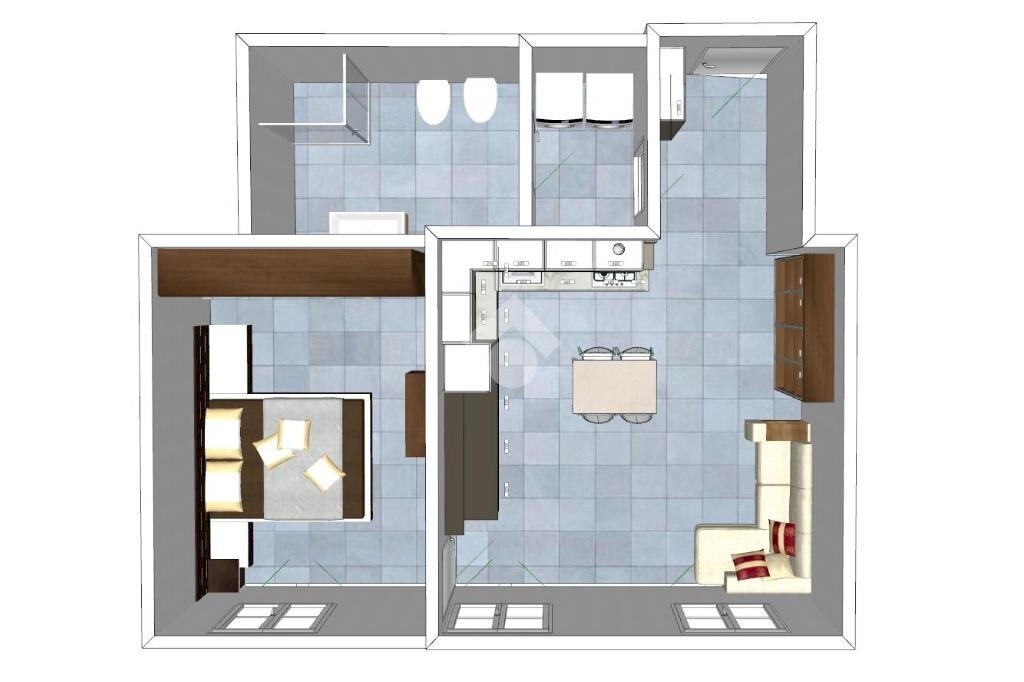 Two-room apartment Via Giuseppe Verdi, Senago - floor plans 1