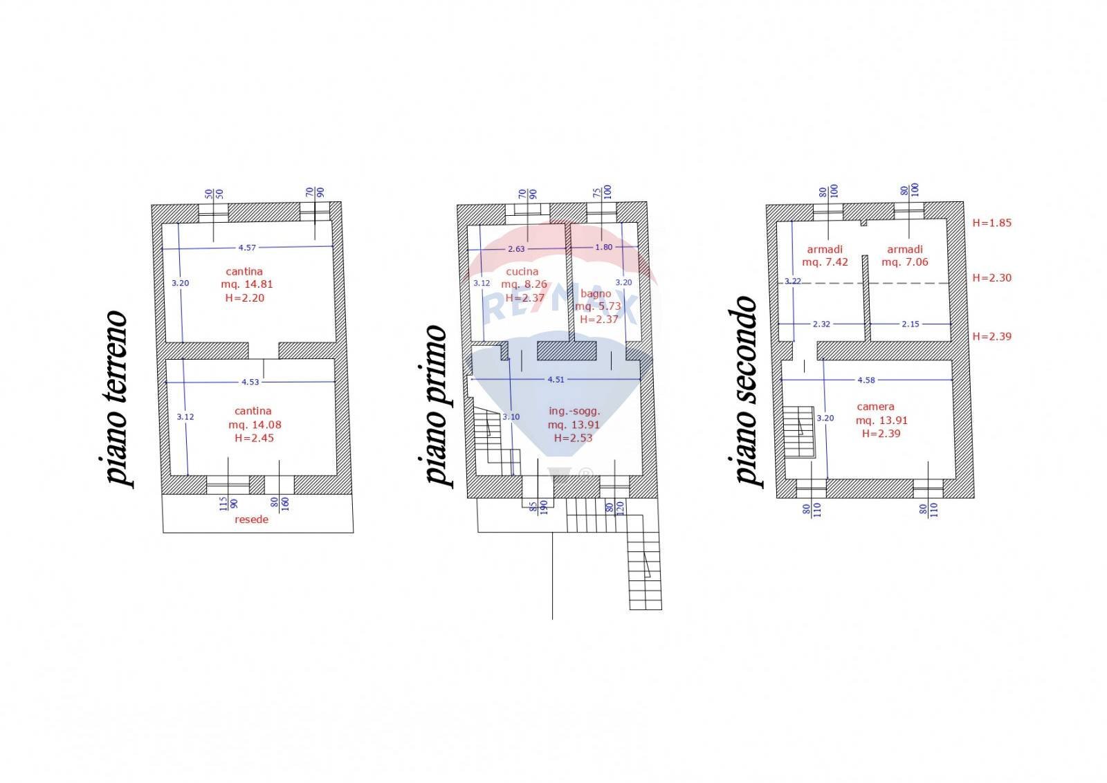 Pianta 2D - Casa indipendente Bagni di Lucca - planimetria 1