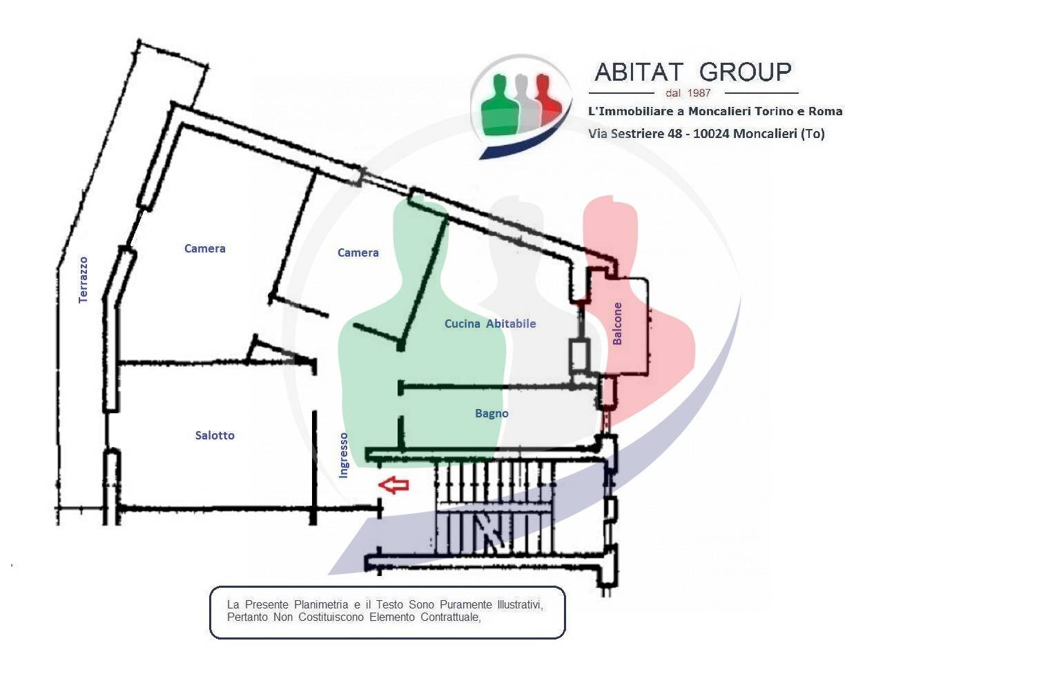 Foto 16 - Quadrilocale Via XXIV Maggio
 
12, Trofarello - planimetria 1