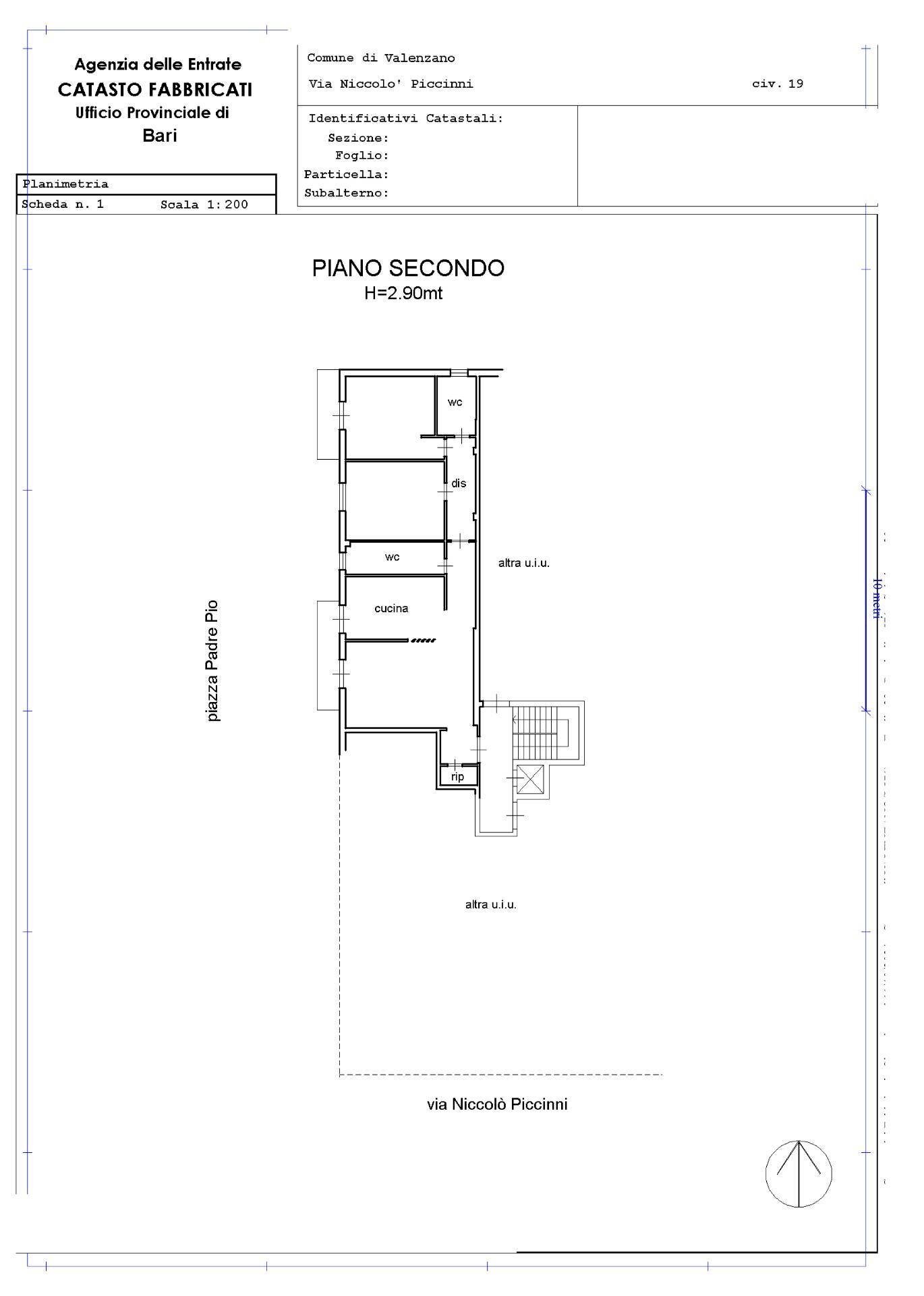 Foto 22 - Trilocale Via Piccinni
 
19, Valenzano - planimetria 1