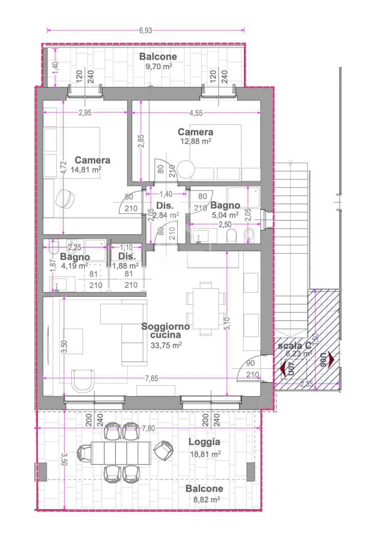 Foto 9 - Trilocale Via Belvedere
 
21, Padenghe sul Garda - planimetria 1