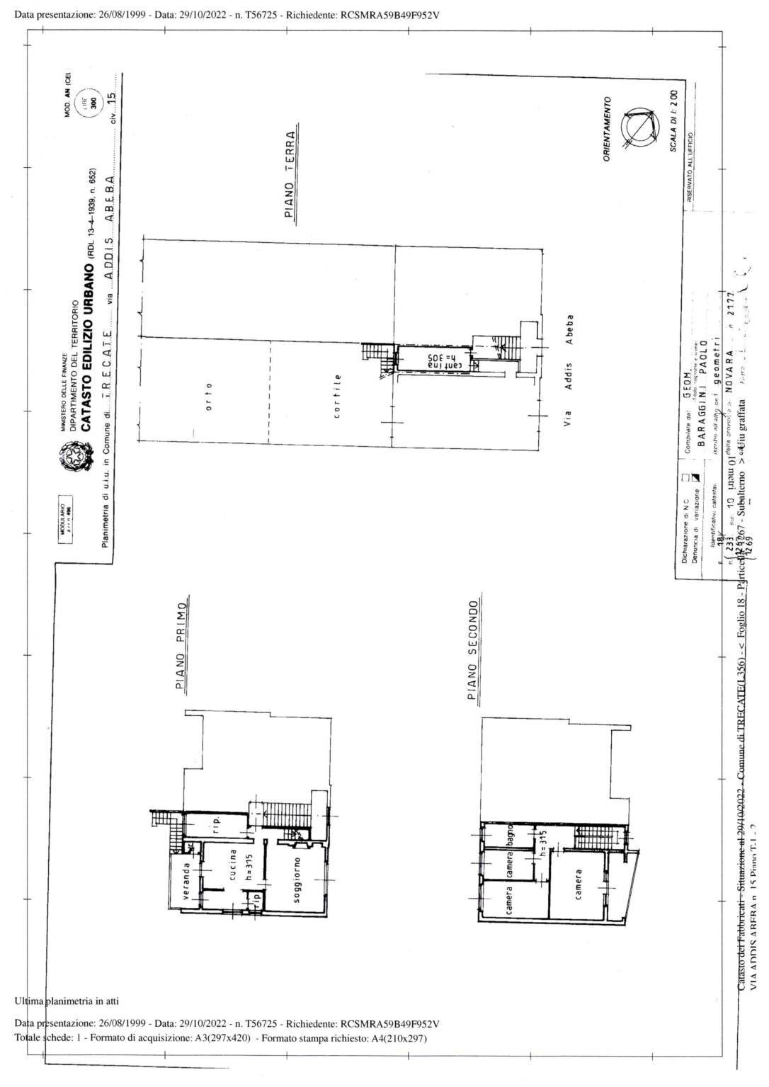 Villa via Addis Abeba, 13, Trecate - planimetria 1