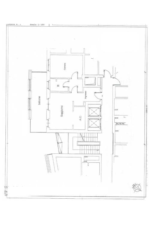 Bilocale via Antonio Bertoloni, Roma - planimetria 1