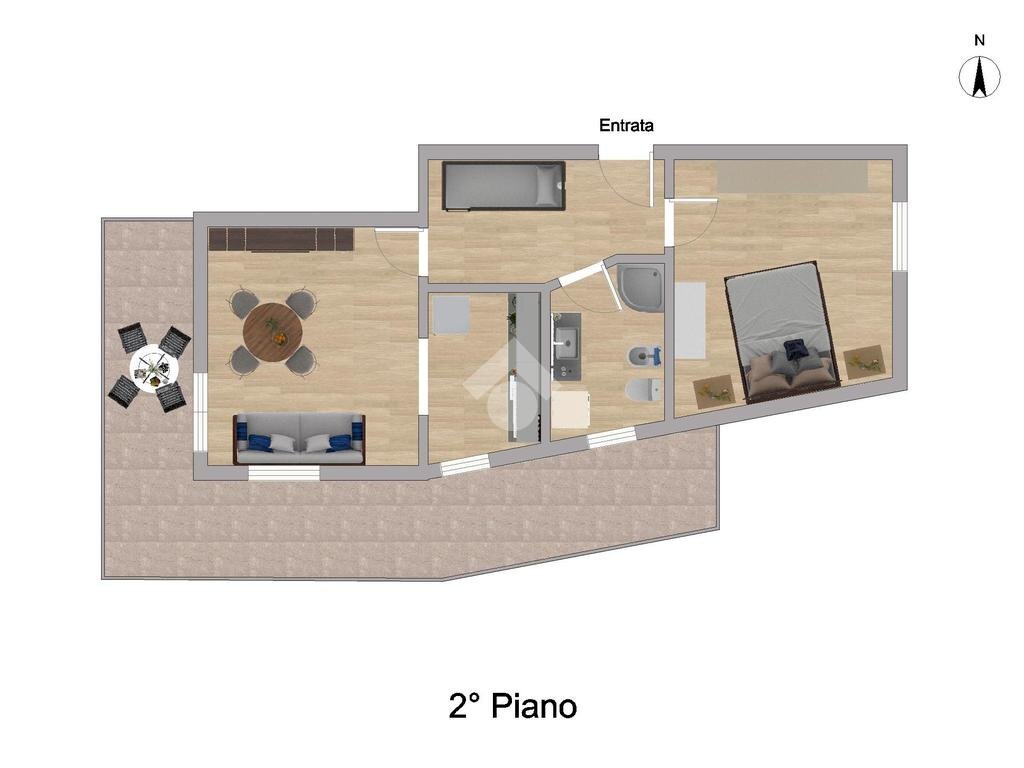 Bilocale Via Santo Stevi Superiore, Santo Stefano al Mare - planimetria 1