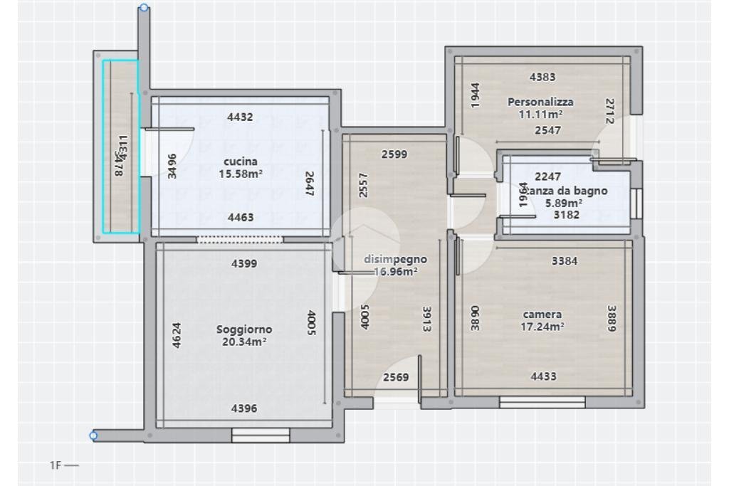 Quadrilocale Via Diana, San Mauro Pascoli - planimetria 1