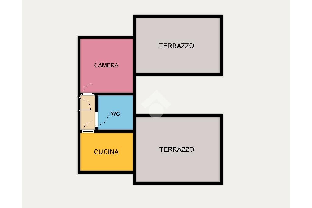 Two-room apartment Via Bianchetti, Genova (neighborhood Lagaccio) - floor plans 1