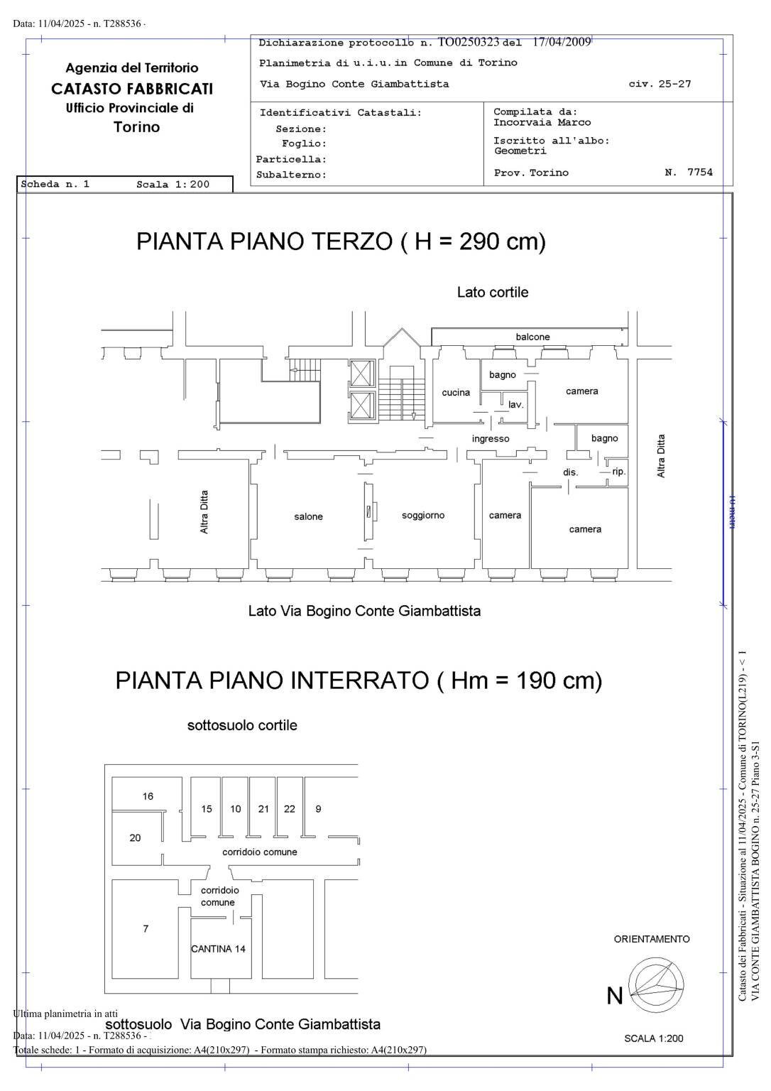 Appartamento via Conte Giambattista Bogino, 25, Torino (zona Centro) - planimetria 1