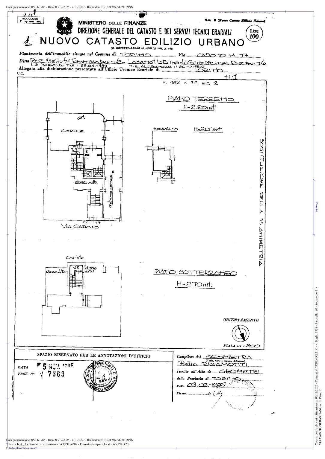 Office via Sebastiano Caboto, 17, Torino - floor plans 1