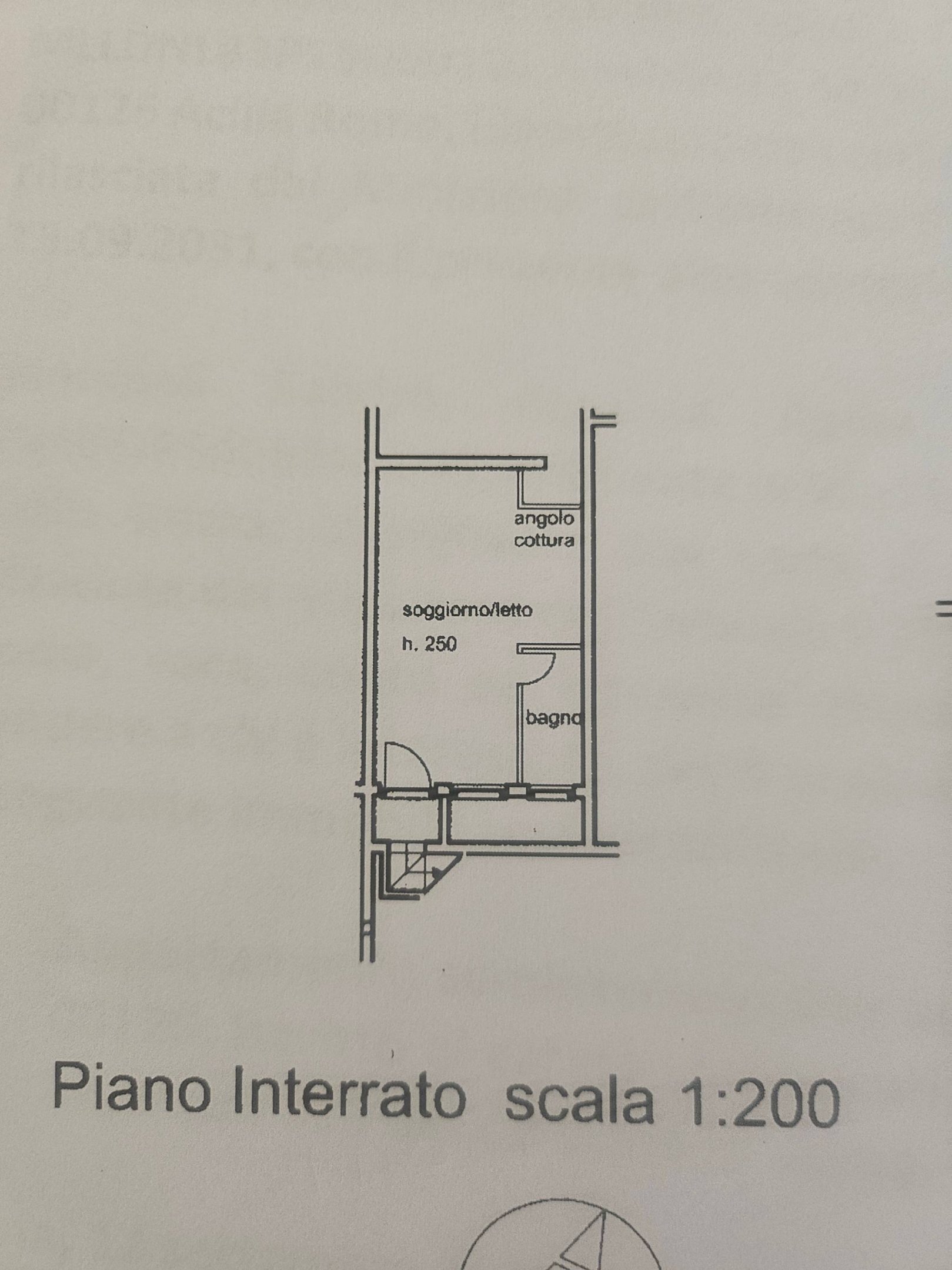 One-room apartment via Stefano Sette, Roma - floor plans 1