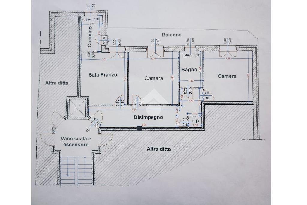 Trilocale Via Francesco di Sales, Carmagnola - planimetria 1