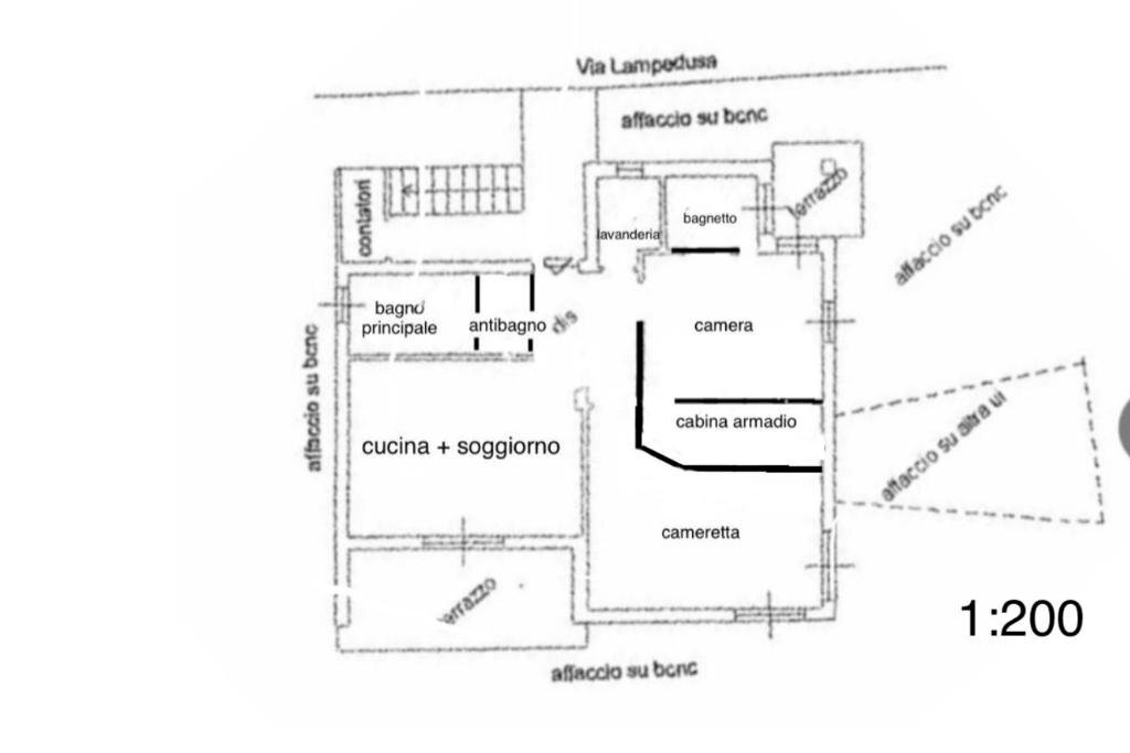 Trilocale Via Lampedusa, Castellaro - planimetria 1