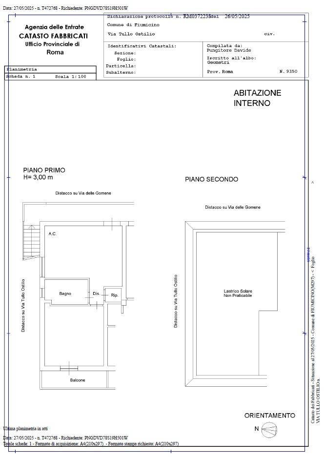 Foto 27 - Bilocale via tullo ostilio, Fiumicino - planimetria 1