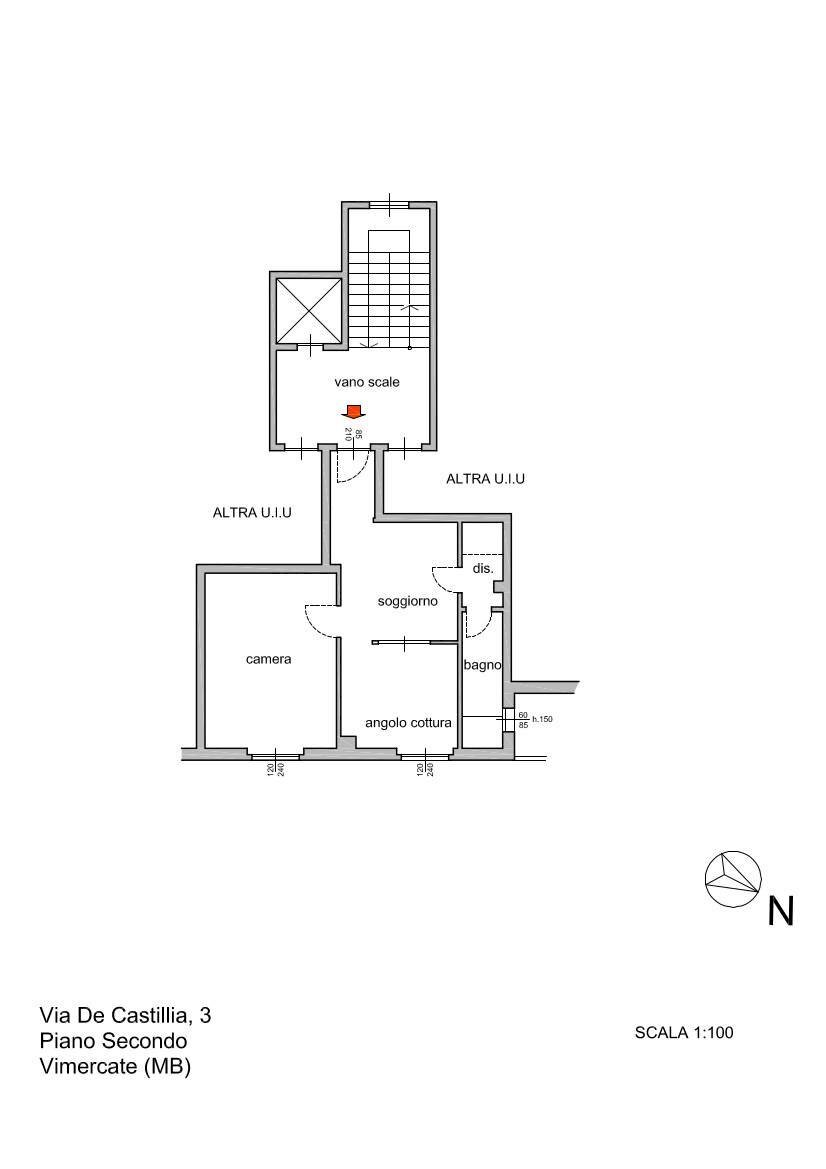 Foto 18 - Bilocale Via De Castilla
 
3, Vimercate - planimetria 1