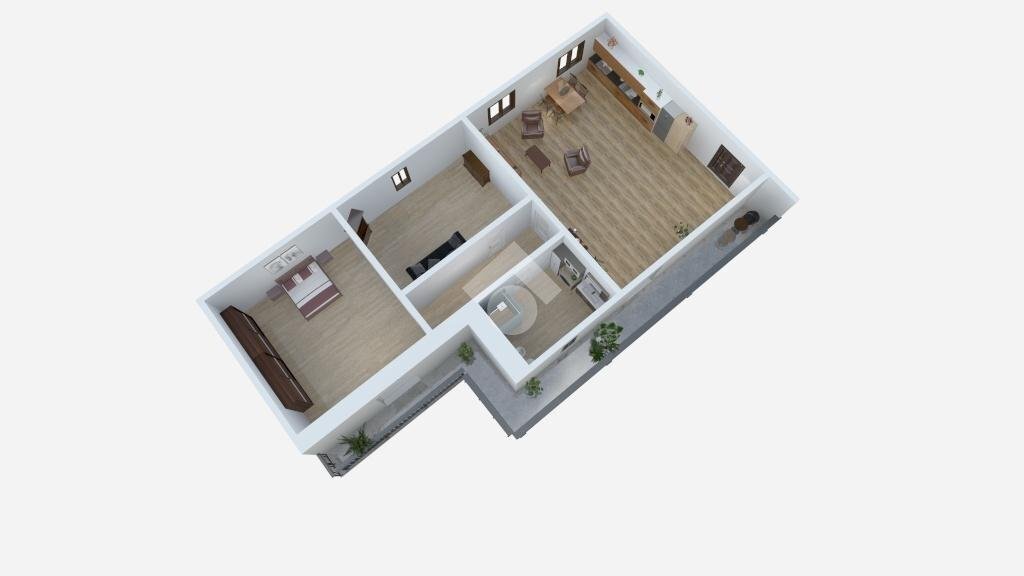 Three-room apartment Via Eugenio Villoresi, Vittuone - floor plans 1
