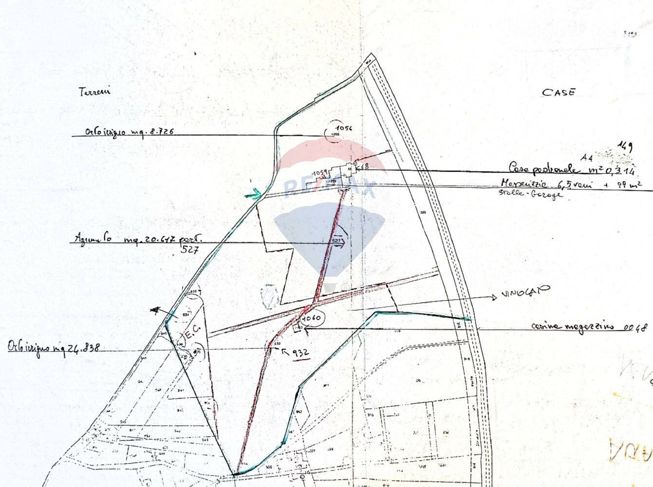 Pianta 2D - Terreno agricolo Strada N. 21 Franca, 7, Riposto - planimetria 1