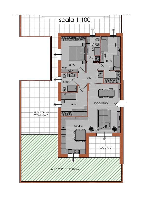 Foto 11 - Four-room apartment Via IV Novembre, Piacenza - floor plans 1