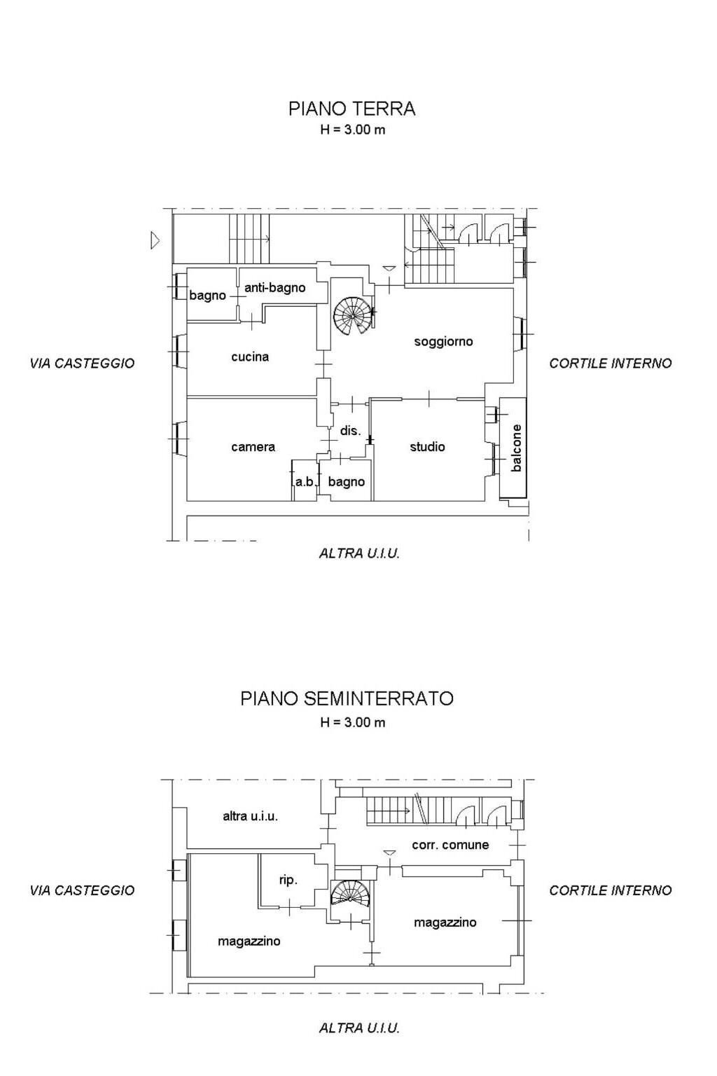 Quadrilocale via Casteggio, 15, Torino - planimetria 1