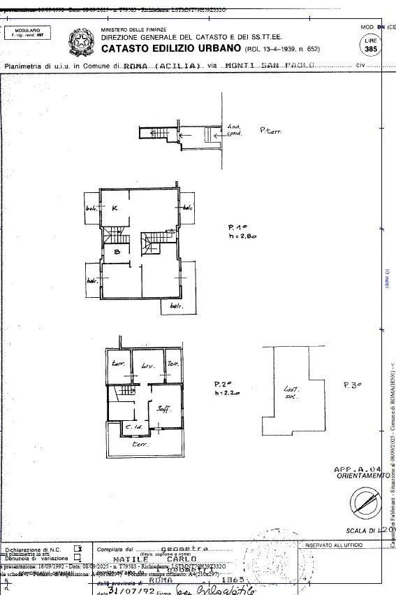 Appartamento via dei Monti di San Paolo, Roma - planimetria 1