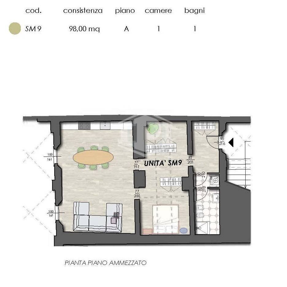 Bilocale Strada Maggiore, Bologna (zona Centro Storico) - planimetria 1