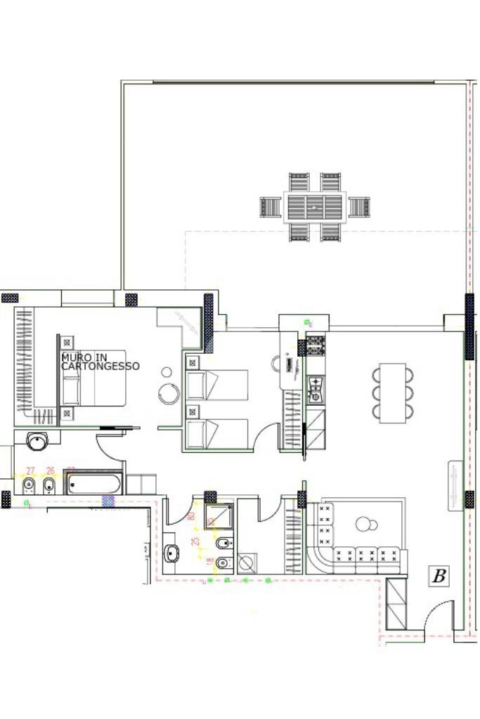 Three-room apartment Via Carlo Pisacane, Magenta - floor plans 1