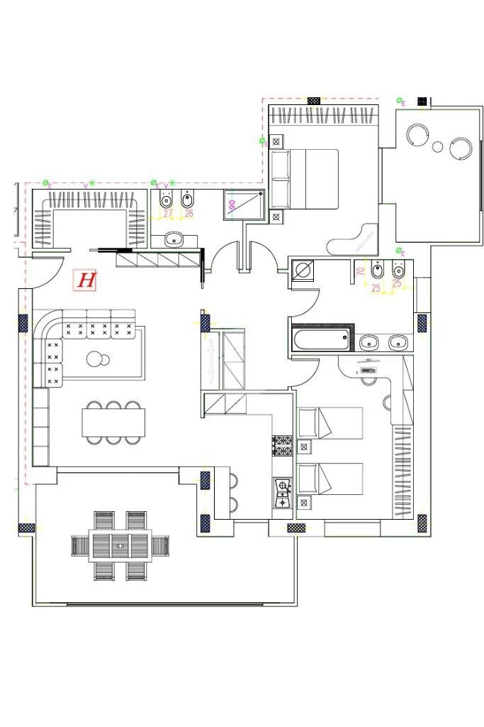 Three-room apartment Via Carlo Pisacane, Magenta - floor plans 1