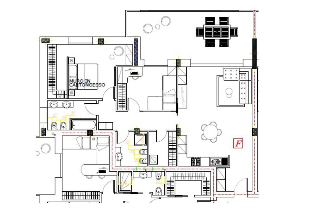 Three-room apartment Via Carlo Pisacane, Magenta - floor plans 1