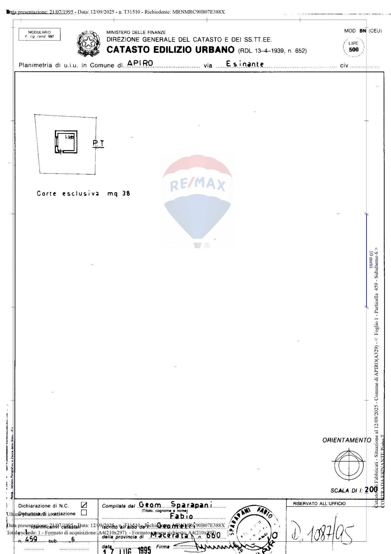 Pianta 2D - Trilocale contrada esinante
 
4, Apiro - planimetria 1
