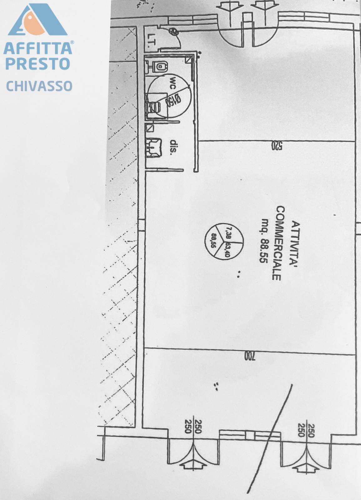 Foto 3 - Shop PIAZZA LUIGI LIBERTINI, Chivasso - floor plans 1