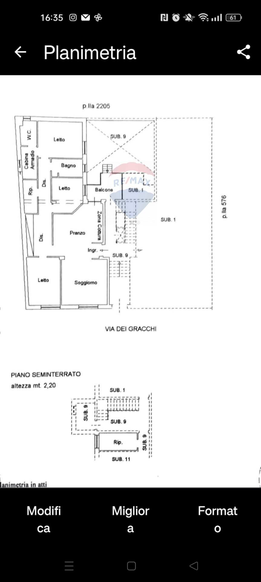 Pianta 2D - Appartamento Via De Gracchi
 
42, Brindisi - planimetria 1
