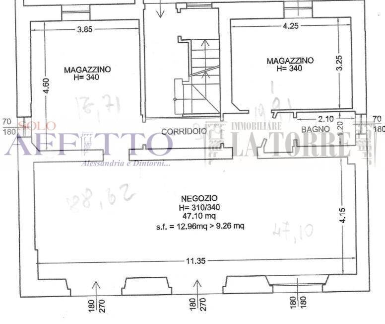 Foto 5 - Commercial Premises Corso Acqui, Alessandria - floor plans 1