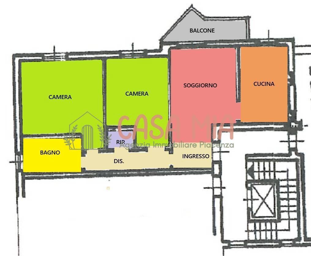 Foto 36 - Trilocale via fulgosi, Gragnano Trebbiense - planimetria 1