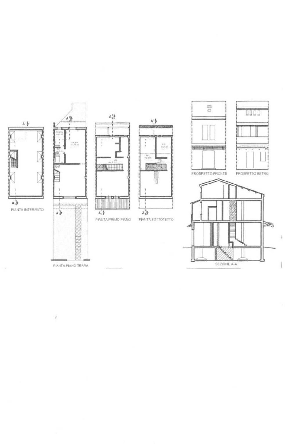 Villa a Schiera piazza Torino, Ravenna (zona Porto Corsini) - planimetria 1
