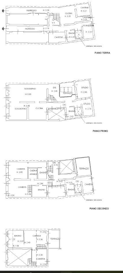 Independent house strada Benedetto Cairoli, SN, Parma - floor plans 1