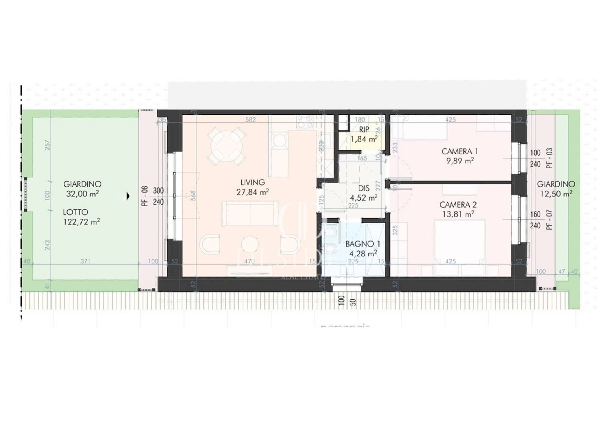 Appartamento strada Origlio, Capalbio - planimetria 1