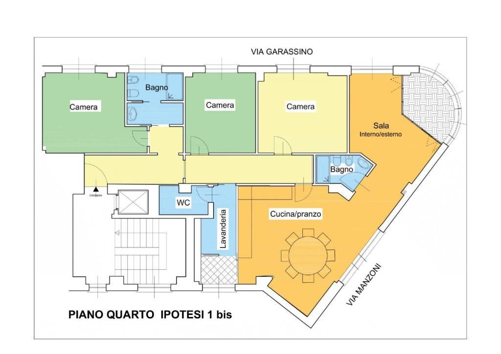 Planimetria - Apartment via Vincenzo e Tommaso Garassino, 2, Savona (neighborhood Centro storico) - photo 1