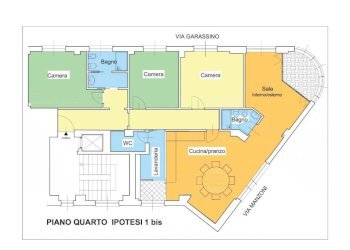 Planimetria - Appartamento via Vincenzo e Tommaso Garassino, 2, Savona (zona Centro storico) - foto 1