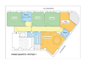 Planimetria - Appartamento via Vincenzo e Tommaso Garassino, 2, Savona (zona Centro storico) - foto 2