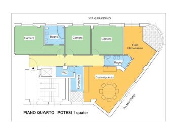 Planimetria - Appartamento via Vincenzo e Tommaso Garassino, 2, Savona (zona Centro storico) - foto 3