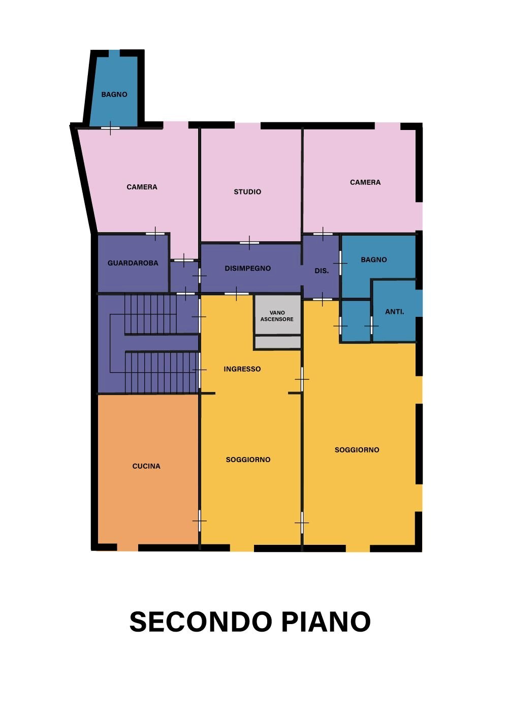 Appartamento via Carbonari, Cesena - planimetria 1