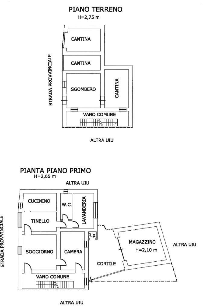 Casa indipendente Frazione Drusacco, Valchiusa - planimetria 1