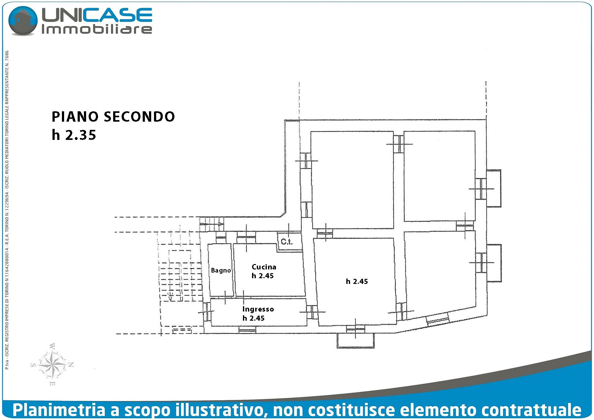 Apartment piazza Garibaldi, Barge - floor plans 1