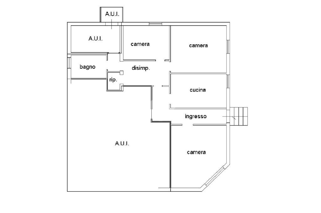 Portion of a house Via Aristide Venturini, Forlì - floor plans 1