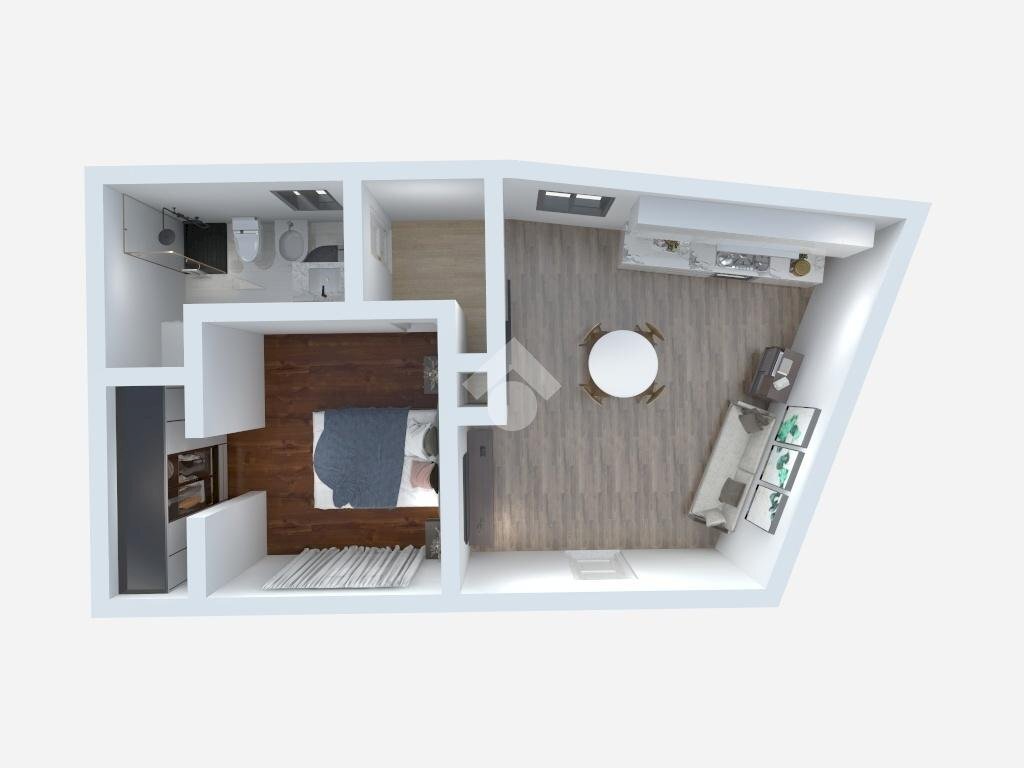 Two-room apartment Via L. Pascolutti, Ossona - floor plans 1