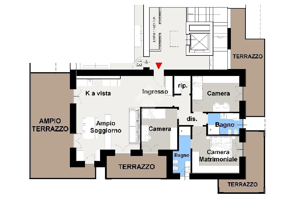 Attic Via Clemente Alberti, Carugate - floor plans 1