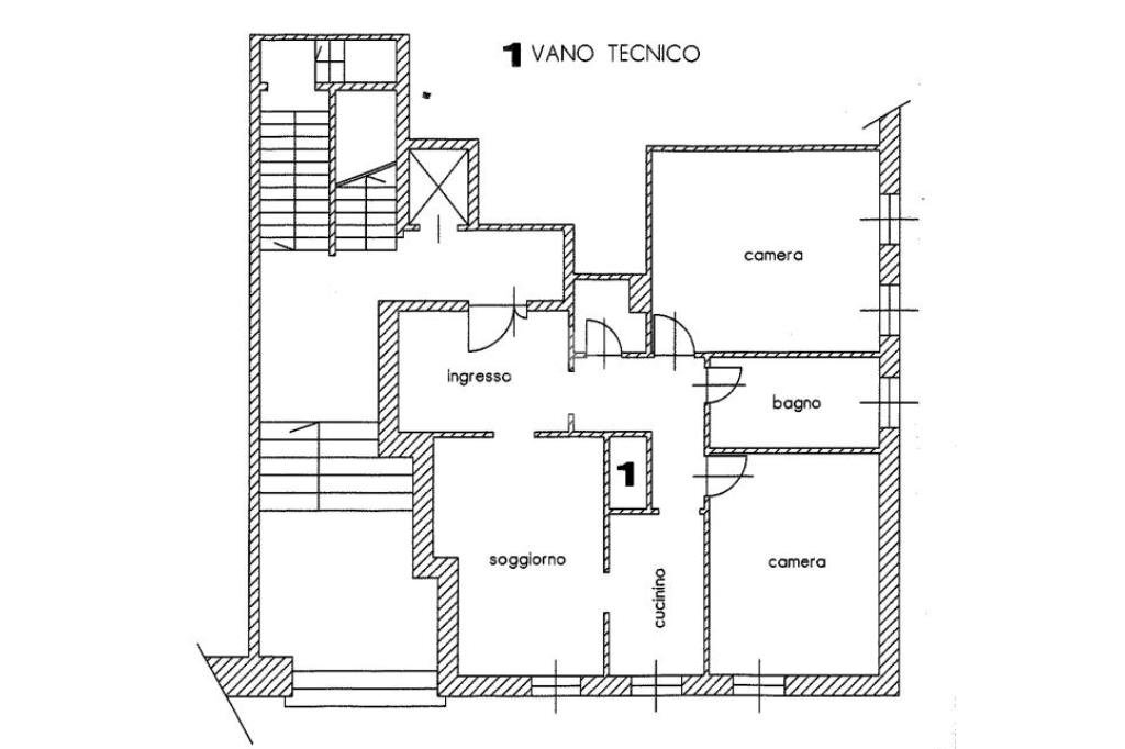 Trilocale Viale Saffi, Novi Ligure - planimetria 1