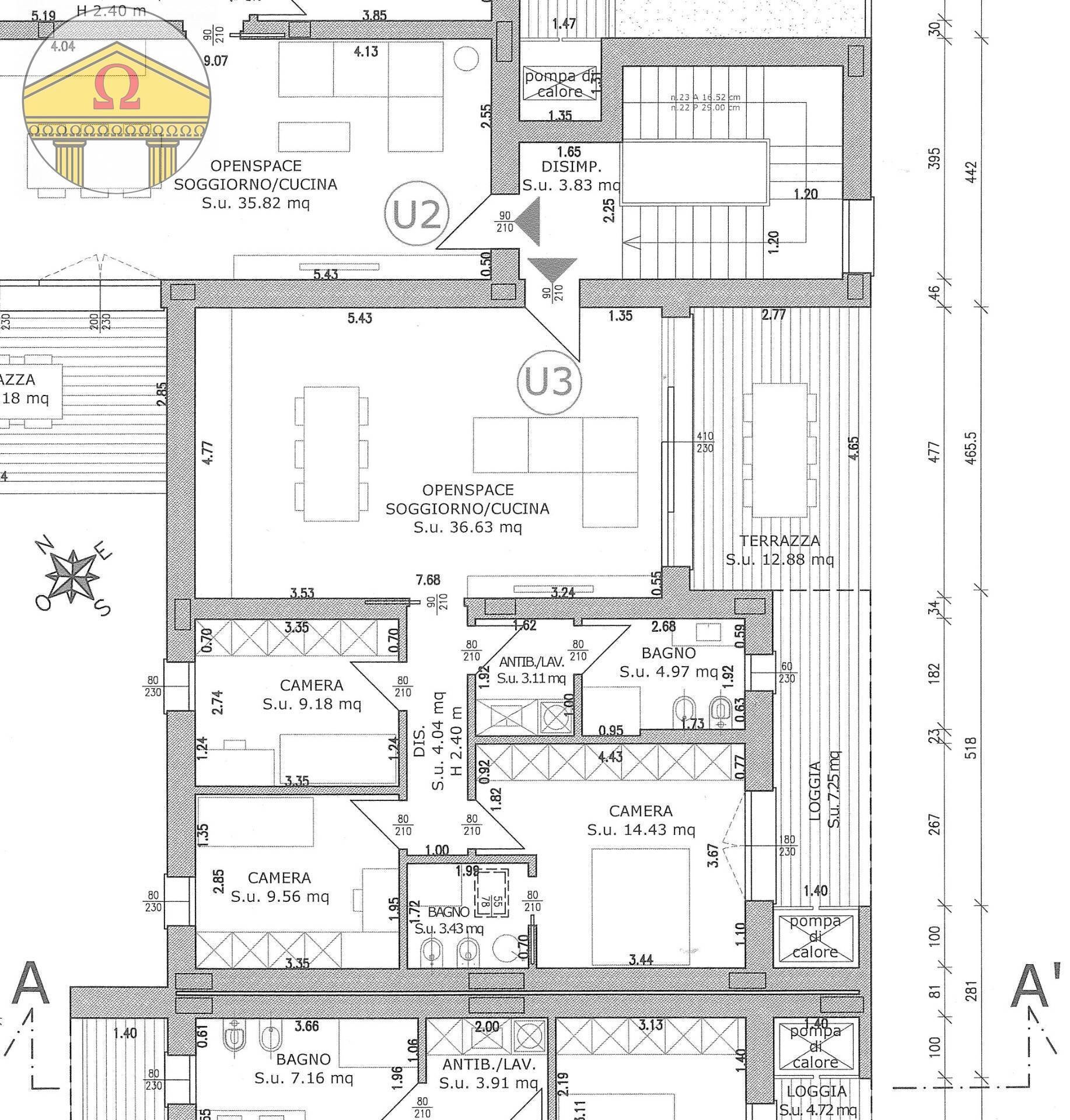 Foto 2 - Quadrilocale Povegliano - planimetria 1