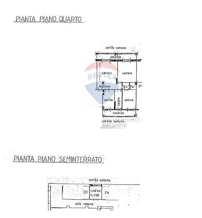 Pianta 2D - Three-room apartment Milano - floor plans 1