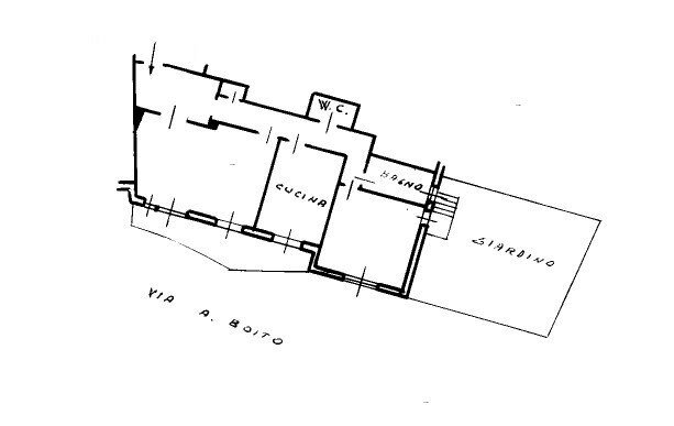 Trilocale via Arrigo Boito, Genova (zona Pegli) - planimetria 1